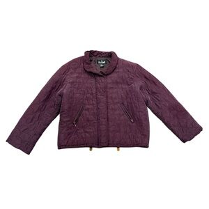 Vintage Women’s JL Colebrook Quilted Jacket – Plum (1990s)